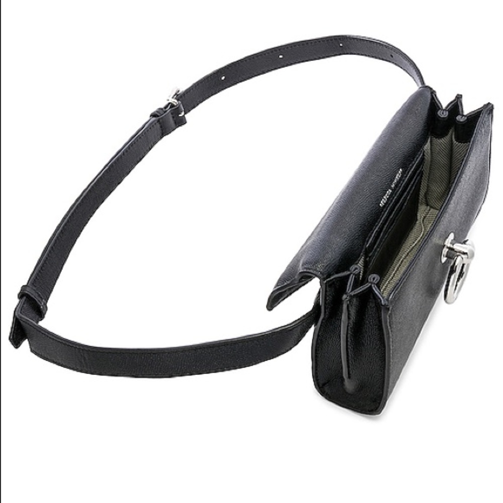 REBECCA MINKOFF Calfskin Jean Belt Bag Black - Picture 6 of 12